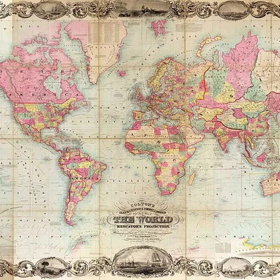 Papier peint mural « Colton's Vintage World Map »