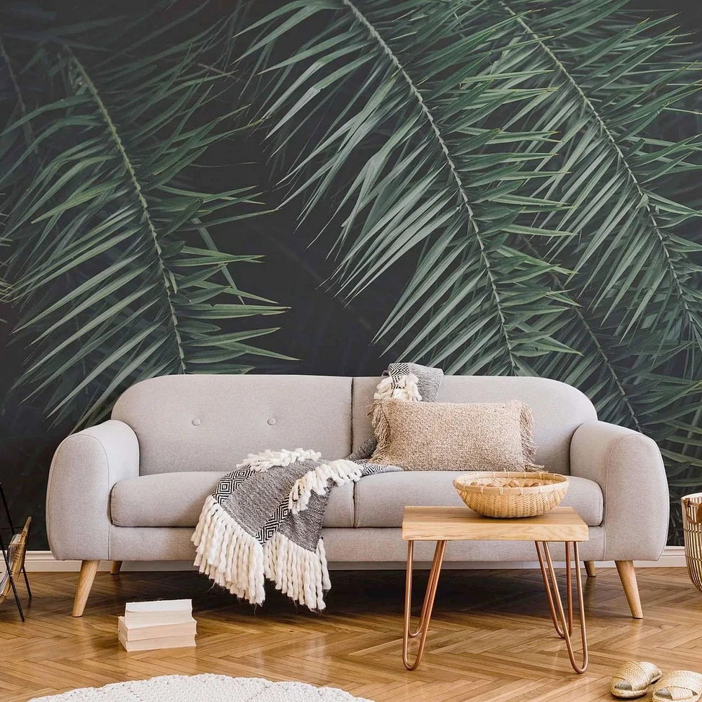 Dark Palm Trees Wallpaper Mural