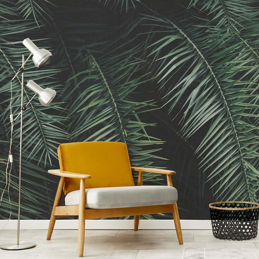 Dark Palm Trees Wallpaper Mural