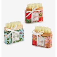 Scented Bath Soap & Nail Brush Gift Set, Set of 2 - Assorted