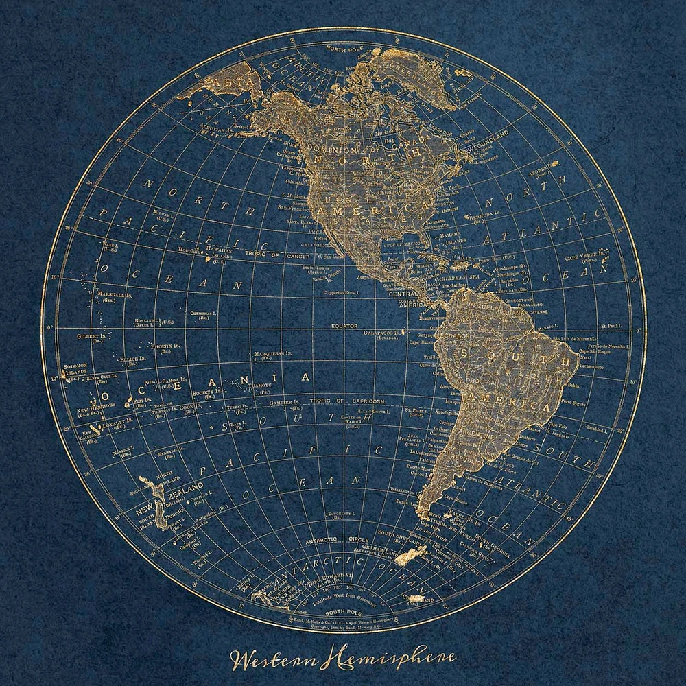 Papier peint mural « Gold Western Hemisphere »