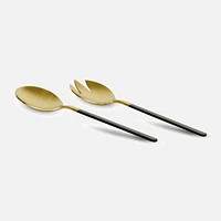 Kimono Set of 2 Gold Salad Servers