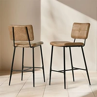 Maison Classique Set of 2 Cognac 26.7" Barstools