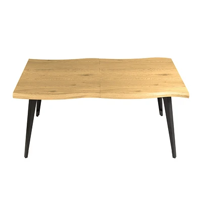 63" Modern Dining Table with Wave Edge  by Maison Classique