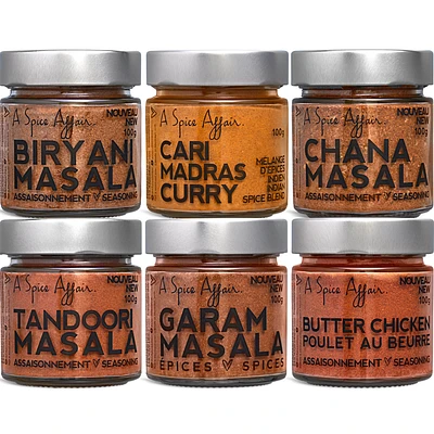 Coffret Charmes Indiens (6 Pots d'épices)