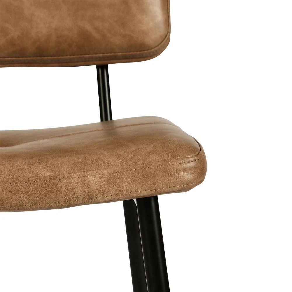 Maison Classique Set of Modern Cognac Dining Chairs