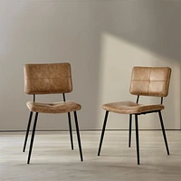 Maison Classique Set of Modern Cognac Dining Chairs