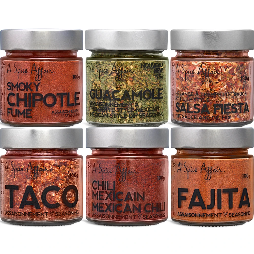 Coffret Fiesta Mexicaine (6 Pots d'épices)