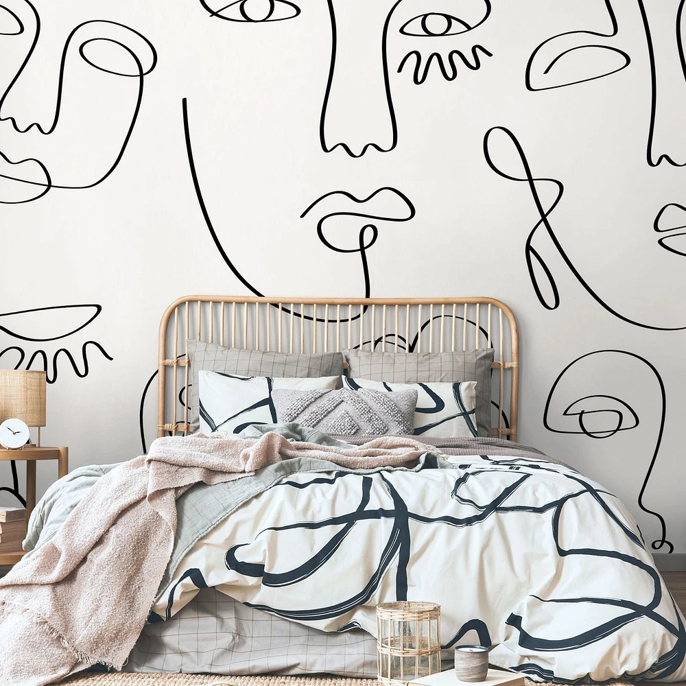 Papier peint mural « Minimal Abstract Faces »