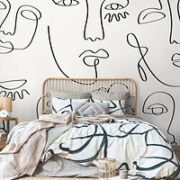 Papier peint mural « Minimal Abstract Faces »