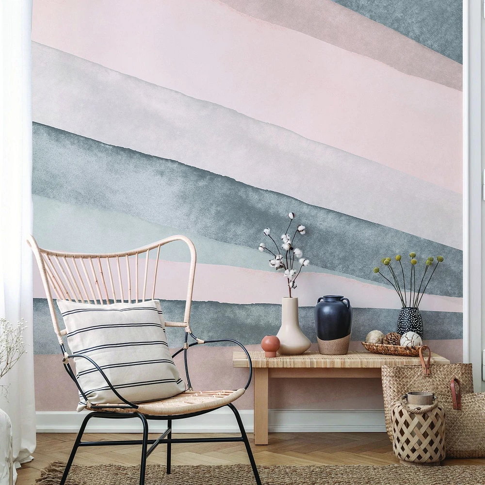 Mixed Abstract Stripes Wallpaper Mural