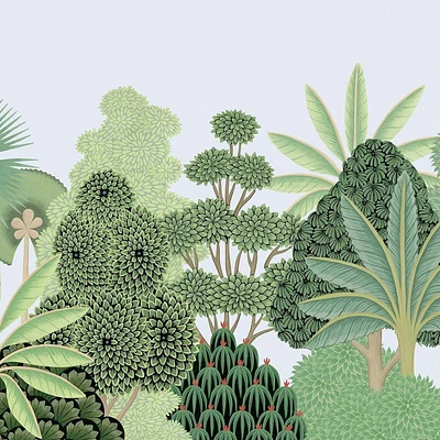 Papier peint mural « Mughal Gouache Jungle »