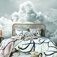 Panoramic Light Clouds Wallpaper Mural