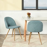 Maison Classique Set of 4 Modern Aqua Upholstered Dining Chairs