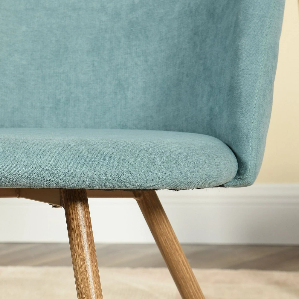 Maison Classique Set of Modern Aqua Upholstered Dining Chairs