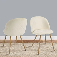 Maison Classique Set of 4 Modern Beige Upholstered Dining Chairs