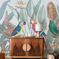 Redoute Jungle Parrots Wallpaper Mural