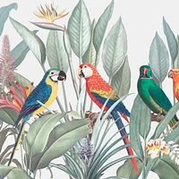 Redoute Jungle Parrots Wallpaper Mural