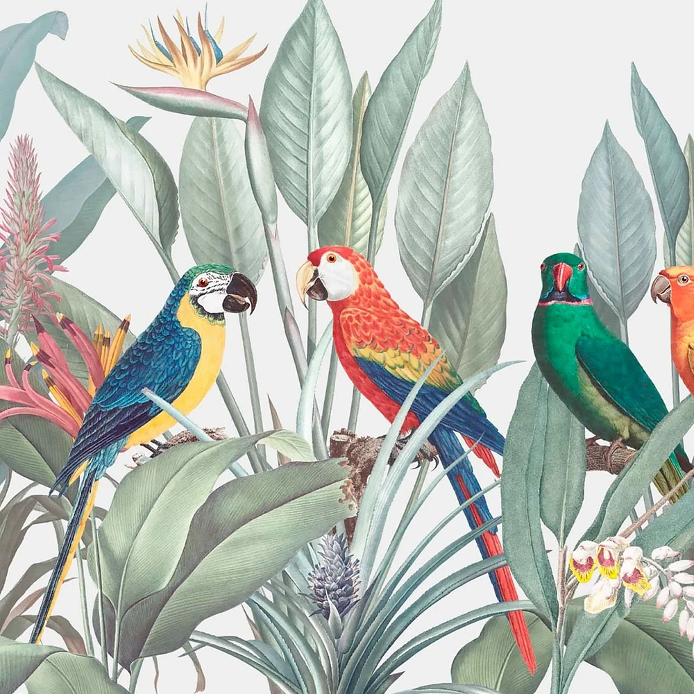 Papier peint mural « Redoute Jungle Parrots »