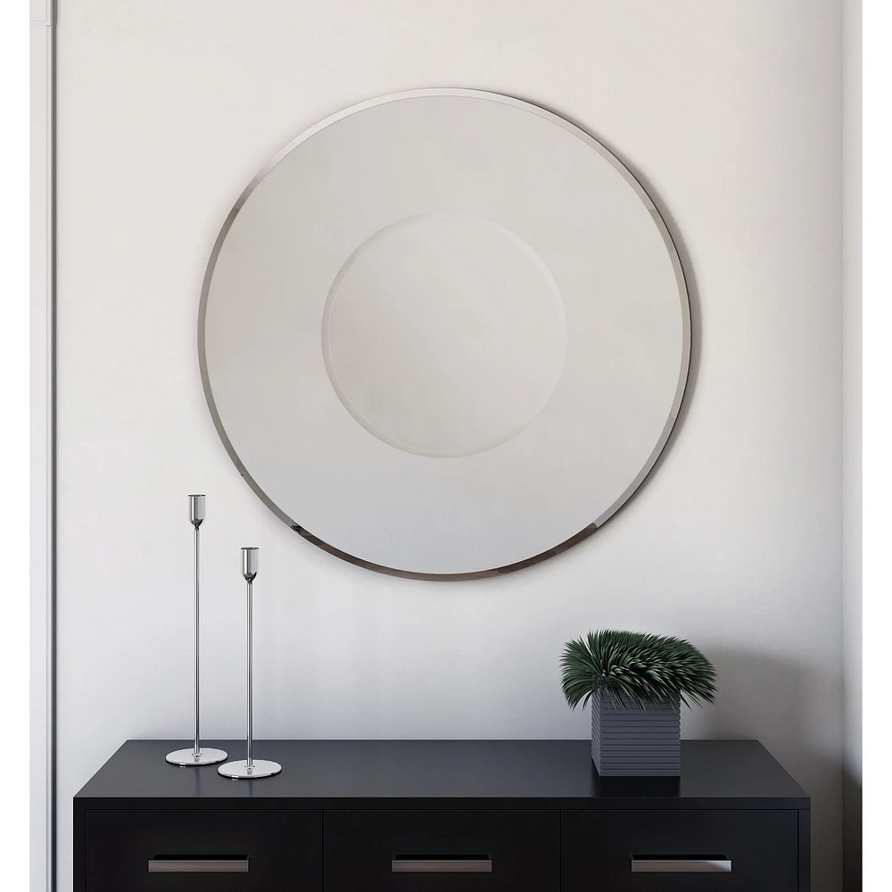 Reeve All-Glass Round Mirror