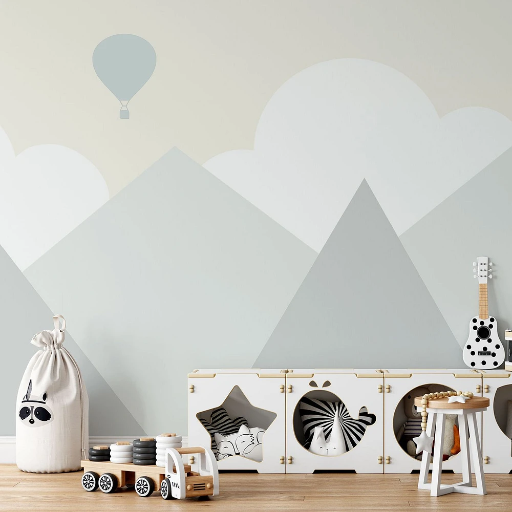 Papier peint mural « Scandinavian Mountains Illustration »