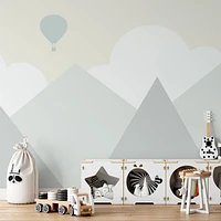 Scandinavian Mountains Illustration Wallpaper Mural