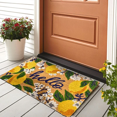 Hello / Lemon Coir Rug
