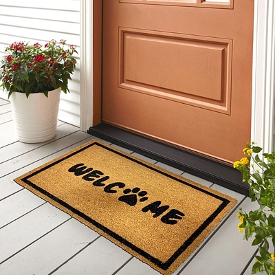 Welcome Paw Coir Rug