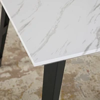 Modern 63" Marble White Dining Table by Maison Classique