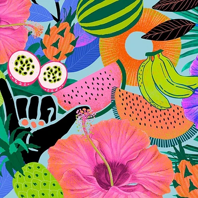 Papier peint mural « Summer Tropical Mix »