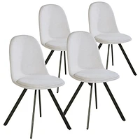 Set of 4 Beige Swivel Dining Chair by Maison Classique