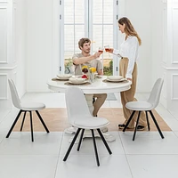 Ensemble de 4 chaises de salle à manger pivotantes par Maison Classique - Beige