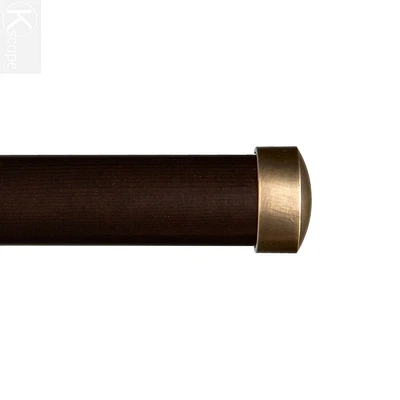 Tekno 40 Wood Hand Draw Traverse Curtain Rod with Endcap