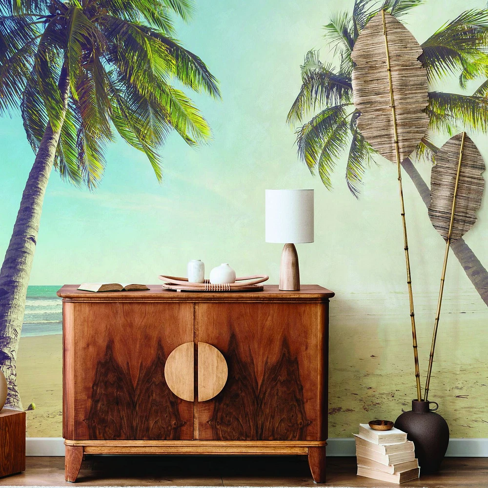 Tropical Beach Resort Wallpaper Mural