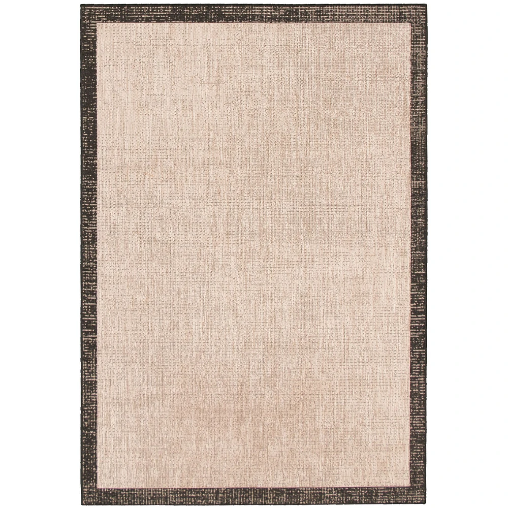 Rattan Look Classic Silver-Black Rug