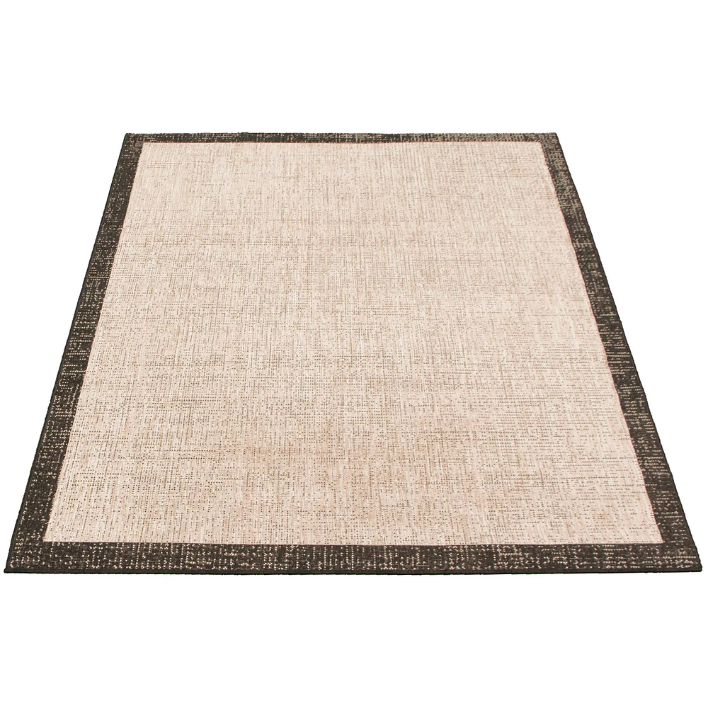 Tapis Rattan Classic Argent-noir