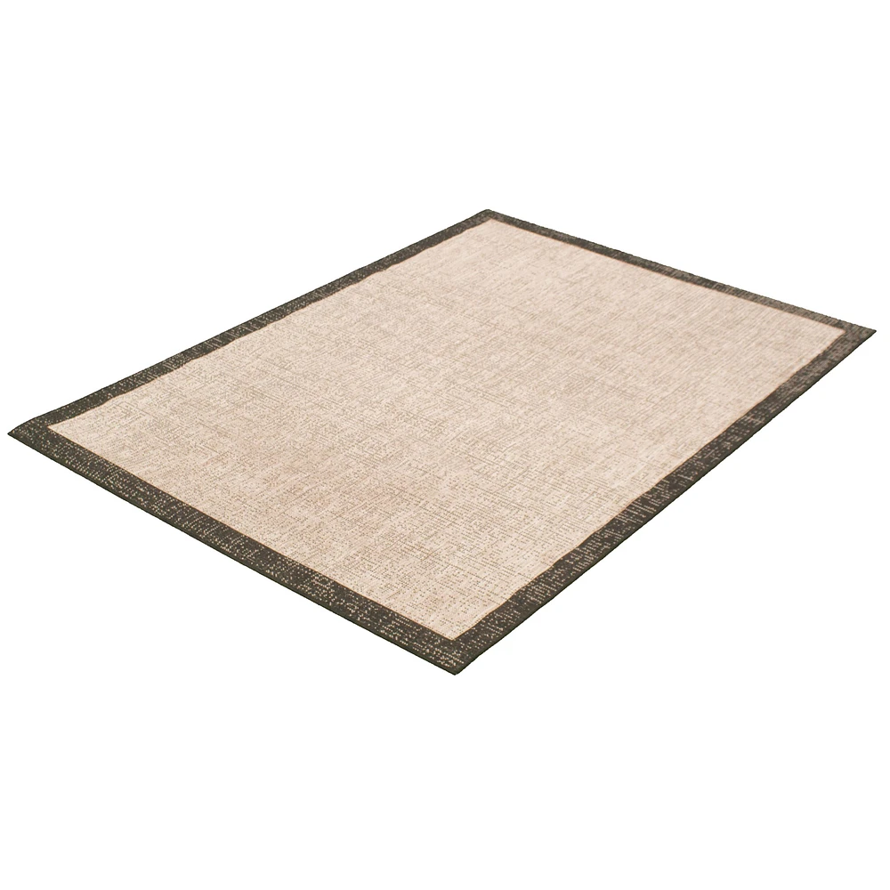 Tapis Rattan Classic Argent-noir