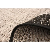 Tapis Rattan Classic Argent-noir