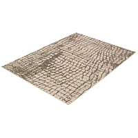 Tapis Rattan Safari Argent-noir