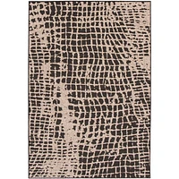 Rattan Look Safari Black-Silver Rug