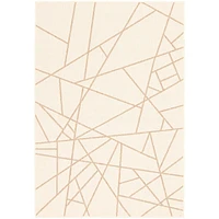 Rattan Look Abstract Champagne-Taupe Rug