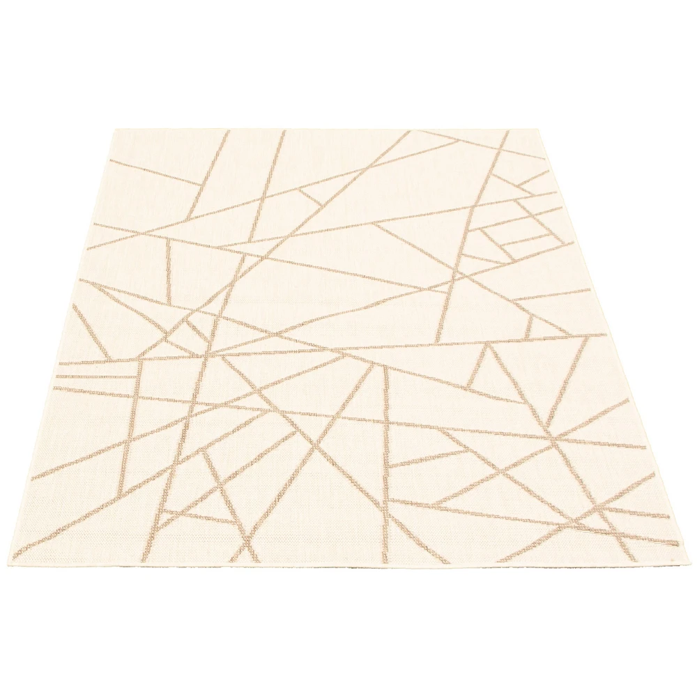 Rattan Look Abstract Champagne-Taupe Rug