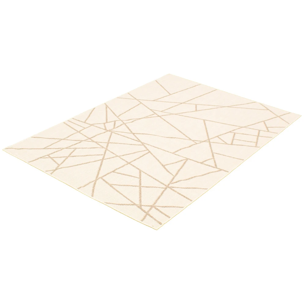 Tapis Rattan Abstract Beige-Champagne