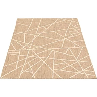 Tapis Rattan Abstract Beige-Champagne