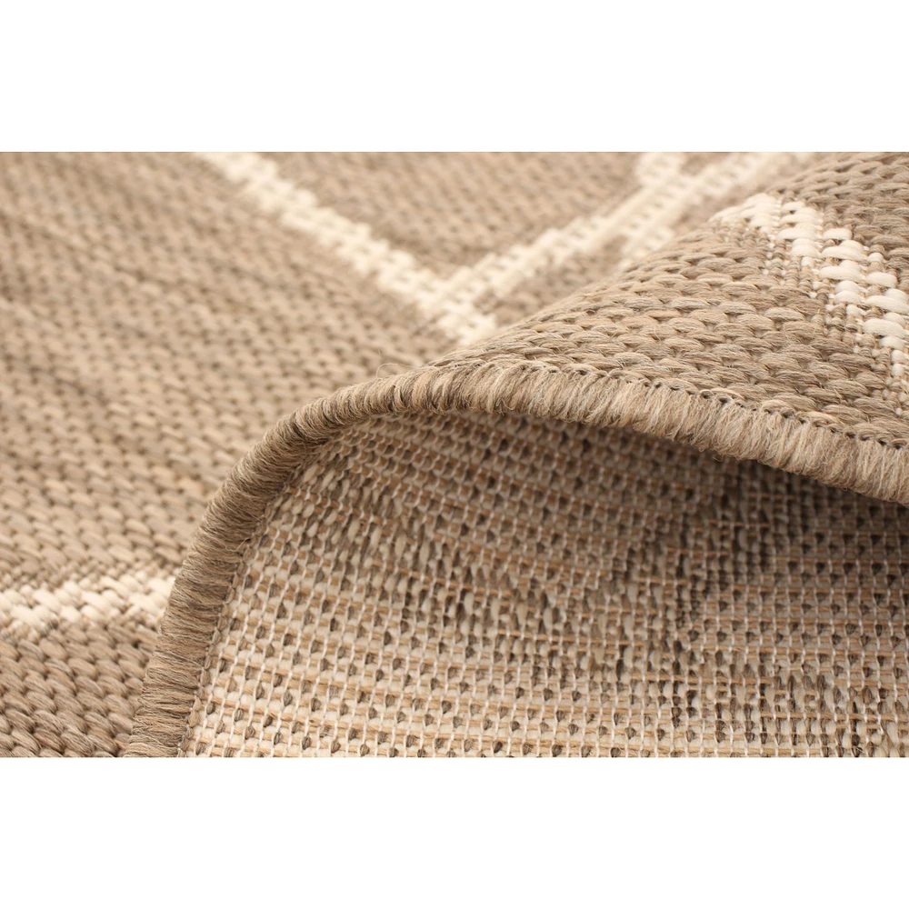 Tapis Rattan Abstract Beige-Champagne