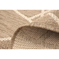 Tapis Rattan Abstract Beige-Champagne