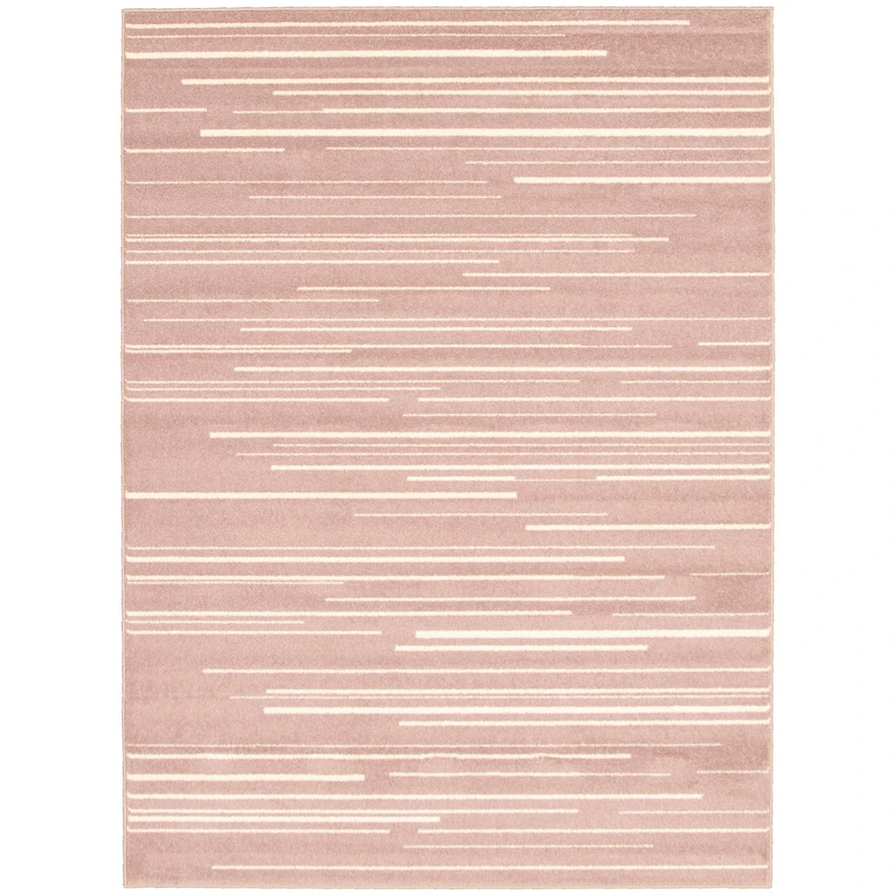 Linear Pink-Cream Rug