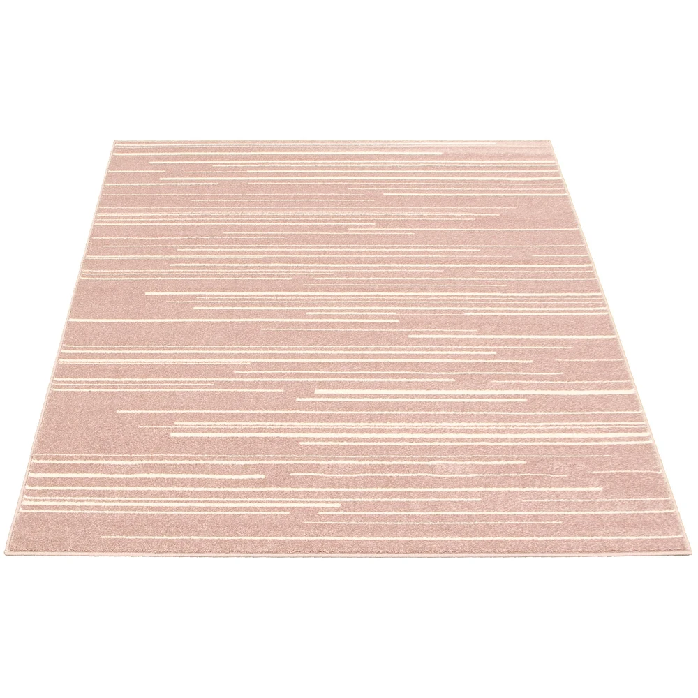 Linear Pink-Cream Rug