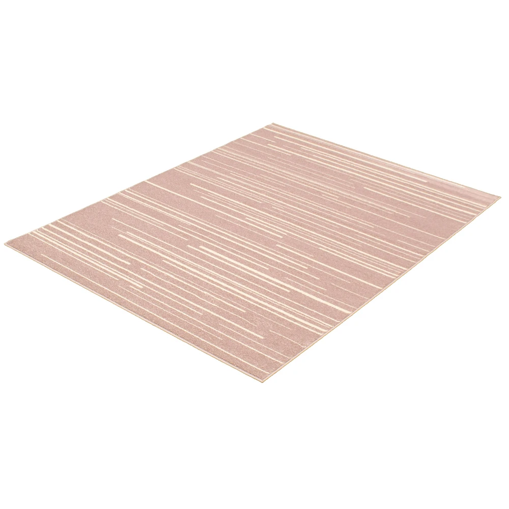 Linear Pink-Cream Rug