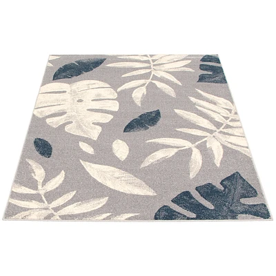 Feuilles Silver-Grey Rug